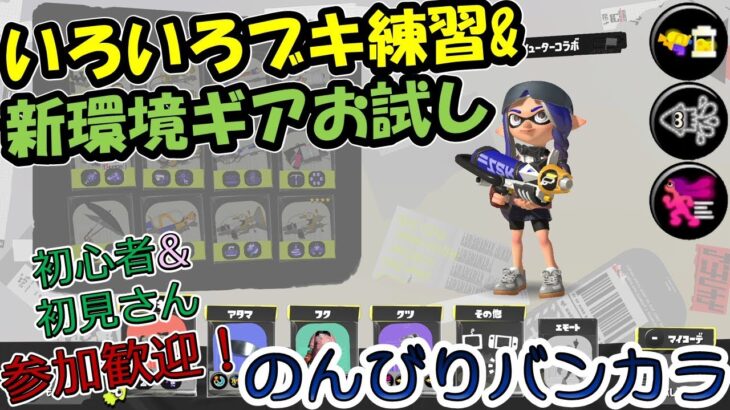 【スプラトゥーン3】ブキ環境アップデートのいろんなブキお試し練習！ᔦꙬᔨ三ᔦꙬᔨ✧‧˚【参加型】