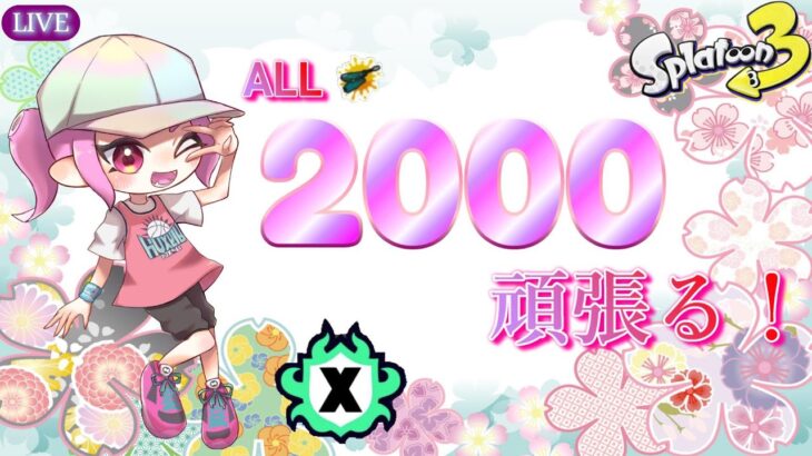 【スプラトゥーン3】今日も頑張るプライム侍！めざせXP2000！Xマッチ配信！！【女性実況】