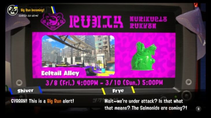 Splatoon 3 – Big Run #6 Announcement: Eeltail Alley Assault