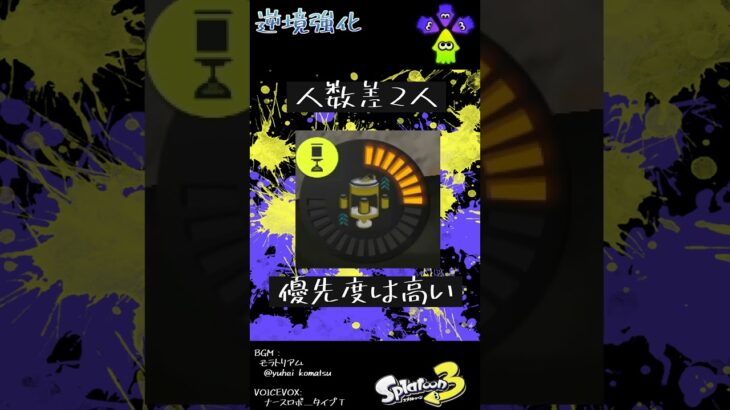 逆境強化の基礎知識 #Shorts #スプラ3  #splatoon3 #ギアパワー